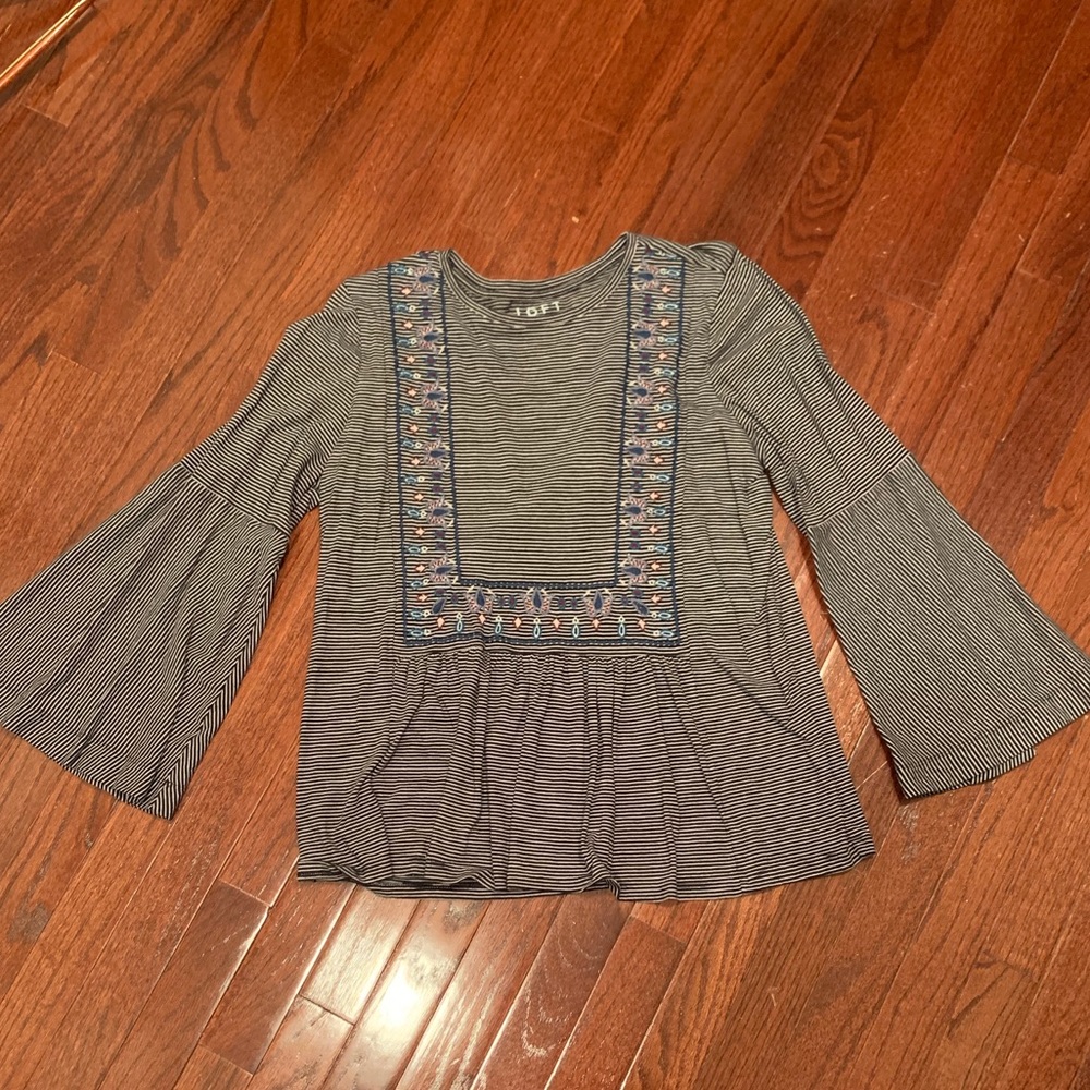 LOFT Striped Boho Top
